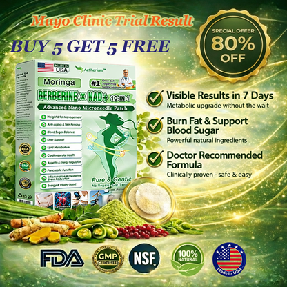 🧑‍🔬𝓒𝓮𝓻𝓽𝓲𝓯𝓲𝓮𝓭 𝓢𝓽𝓸𝓻𝓮 | 🍋 𝑨𝒆𝒕𝒉𝒆𝒓𝒊𝒖𝒎® 𝑴𝒐𝒓𝒊𝒏𝒈𝗮 · 𝗕𝗲𝗿𝗯𝗲𝗿𝙞𝙣𝙚 × 𝙉𝘼𝐃+ 𝟏𝟎-𝐢𝐧-𝟏 𝗔𝗱𝘃𝗮𝗻𝗰𝙚𝙙 𝙉𝙖𝙣𝙤 𝙈𝙞𝙘𝙧𝙤𝙣𝙚𝙚𝐝𝐥𝐞 𝐏𝐚𝐭𝙘𝙝 (Once Daily, visible changes in 7 days) ✅ Obesity, Diabetes, Sleep Apnea, And Joint Issues